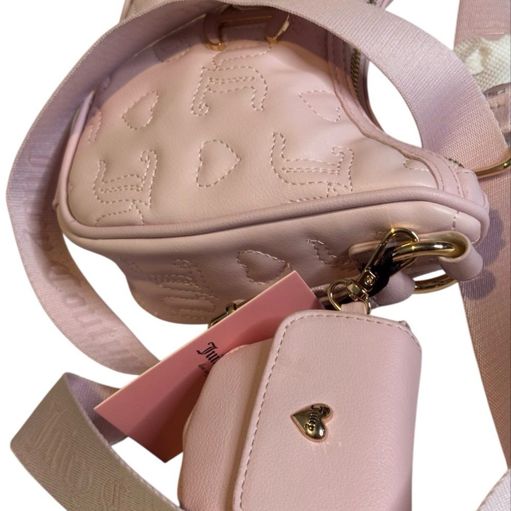 Juicy Couture Light Pink Embossed Shoulder Bag - Picture 2 of 13